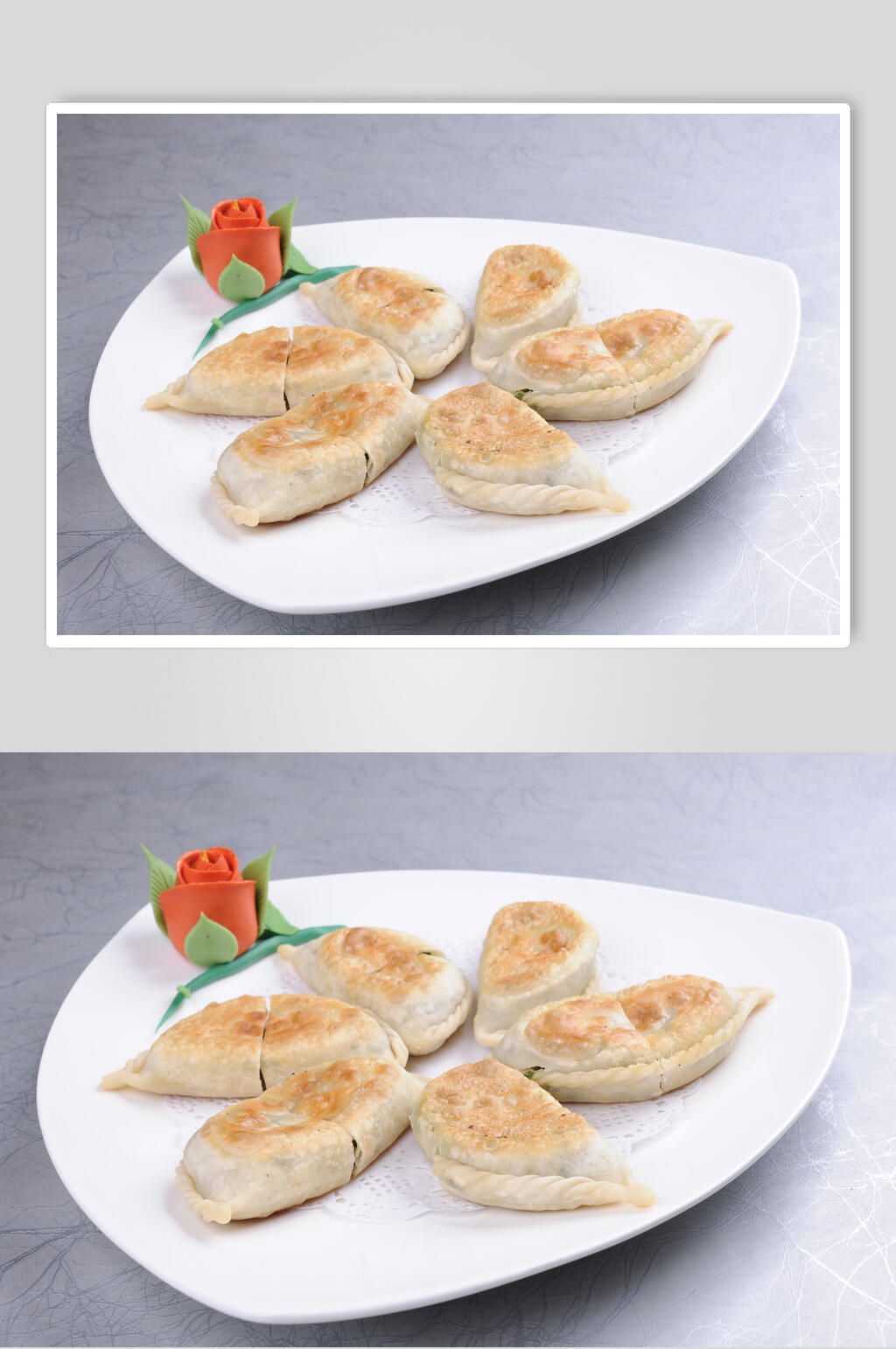 精品美味韭菜盒子食品摄影图片素材