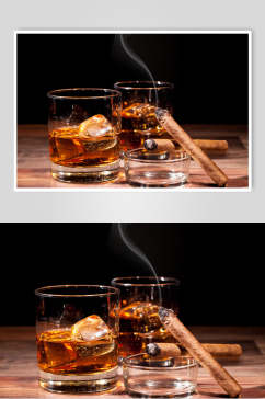 冰镇美味威士忌摄影图片