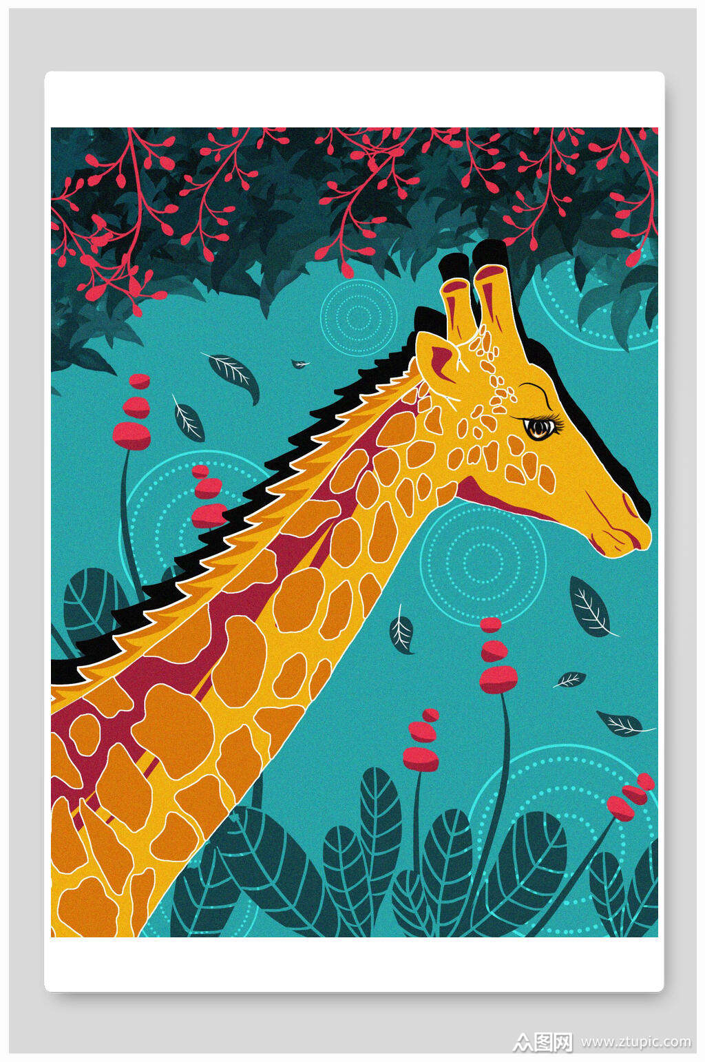 时尚简约创意高端自然动植物插画模板下载-编号2694231-众图网