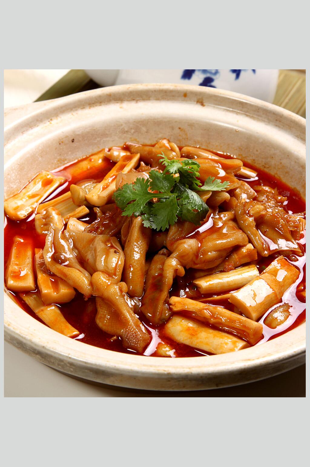新鲜野笋鸭掌图片素材