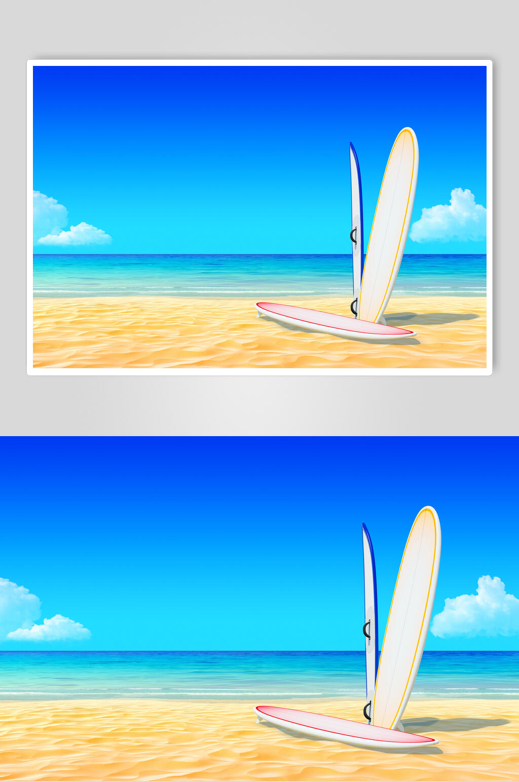 冲浪海边沙滩图片素材