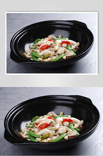 蟹味白玉菇食物摄影图片