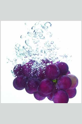 白底紫色葡萄水果图片