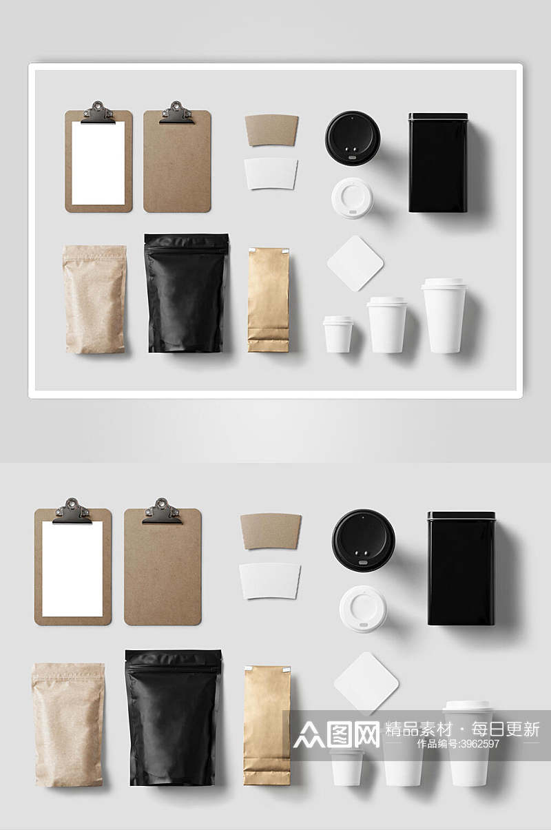 创意咖啡杯食品包装VI样机素材