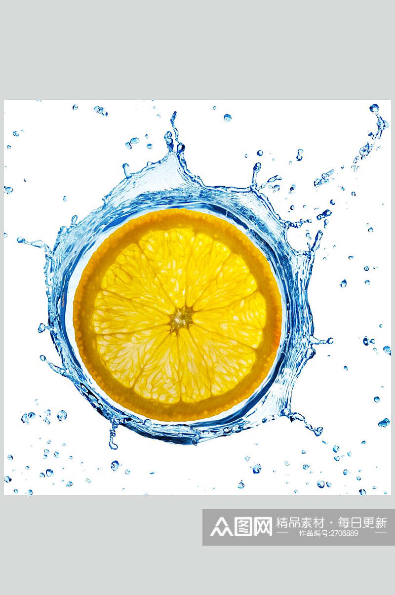 创意冰镇橙子橙汁摄影图片素材