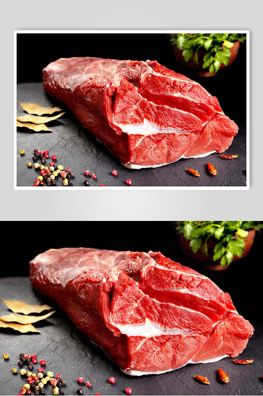 精品新鲜肉片鲜肉食物摄影图