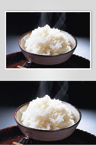 健康文明白米饭食品摄影图片