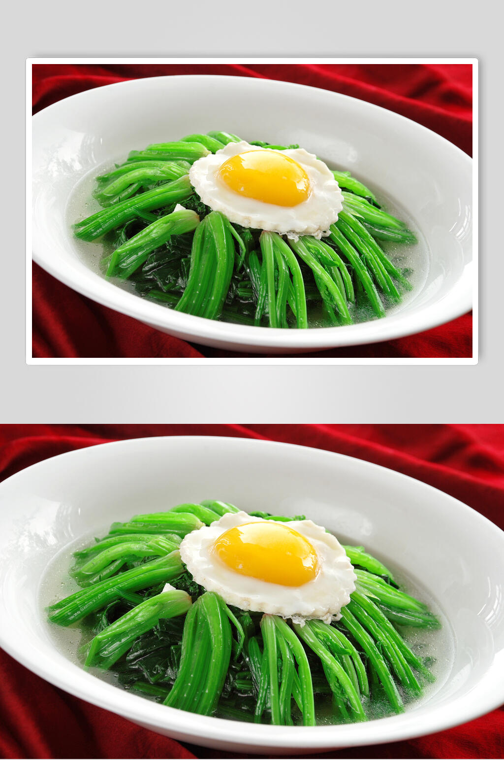 窝蛋菠菜食物摄影图片素材
