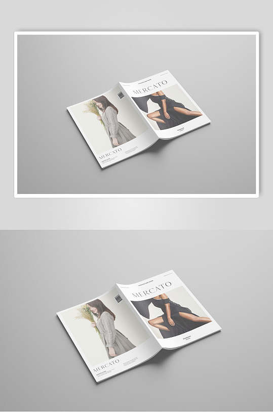 彩色画册杂志样机-众图网