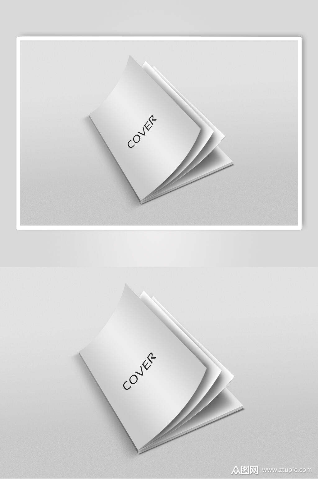 书本翻页杂志样机素材