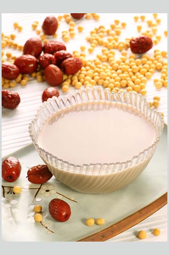 红枣豆浆豆汁豆奶高清图片