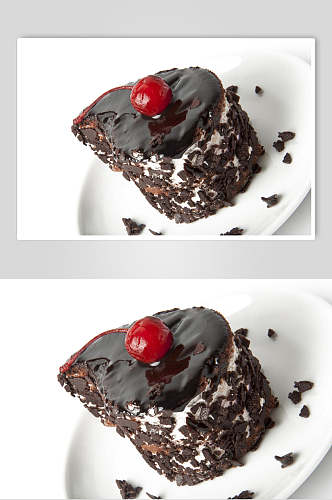 巧克力水果甜点蛋糕切件图片