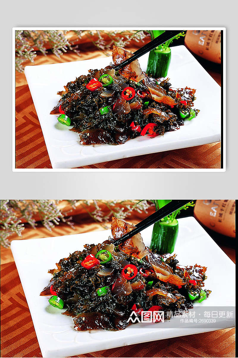 地软炒海参食物摄影图片素材