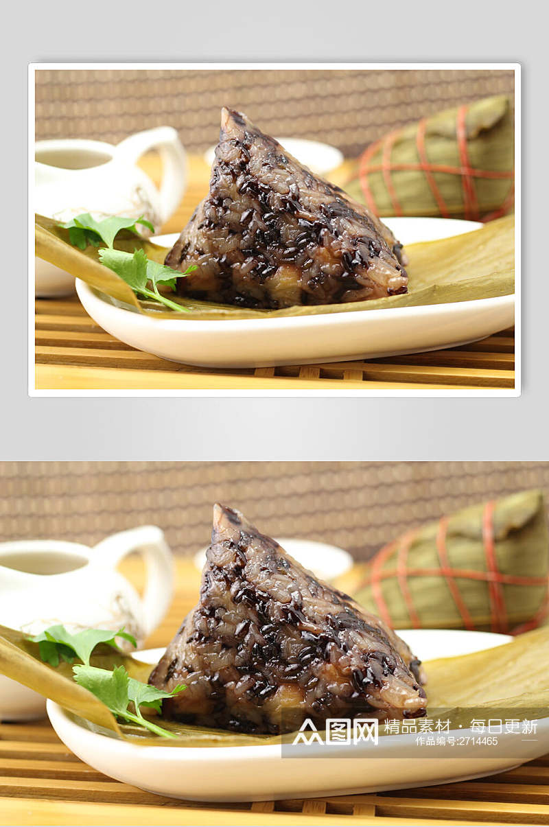 黑米粽子食品摄影图片素材