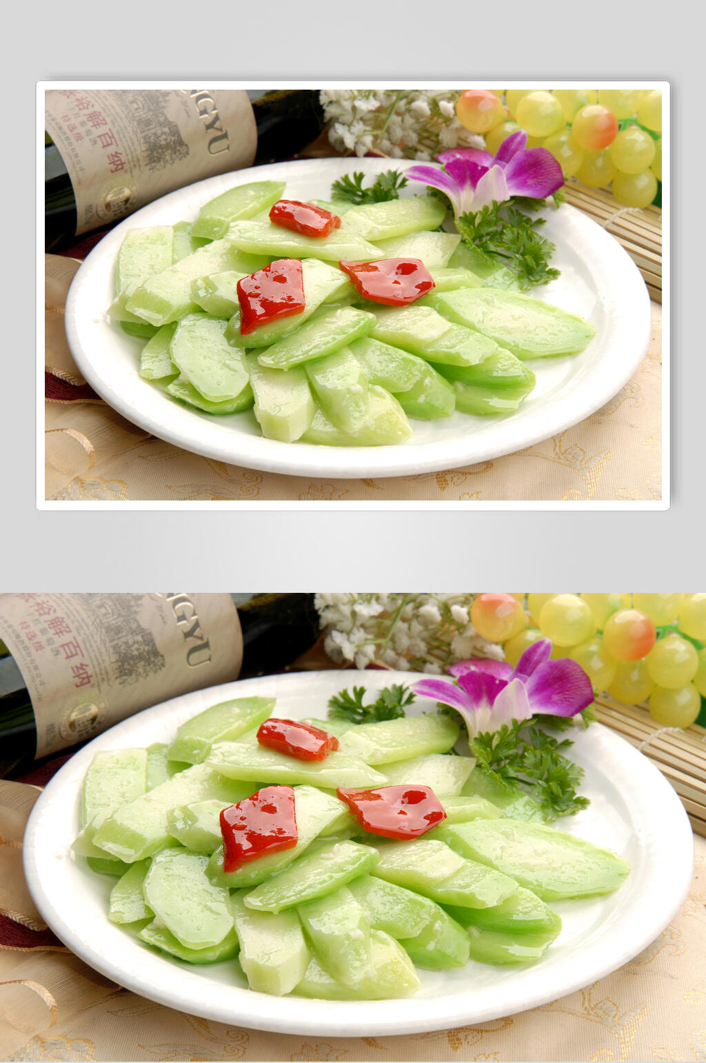 蒜茸芥兰食物图片素材