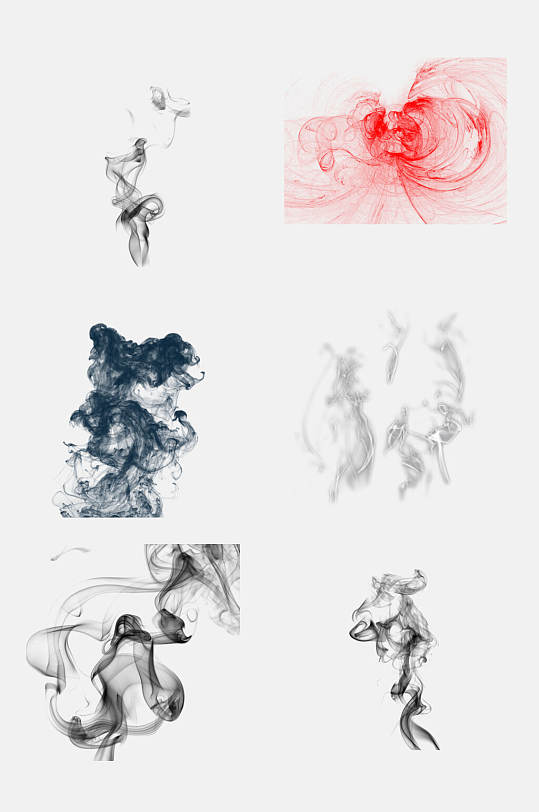 唯美水墨晕染免抠素材
