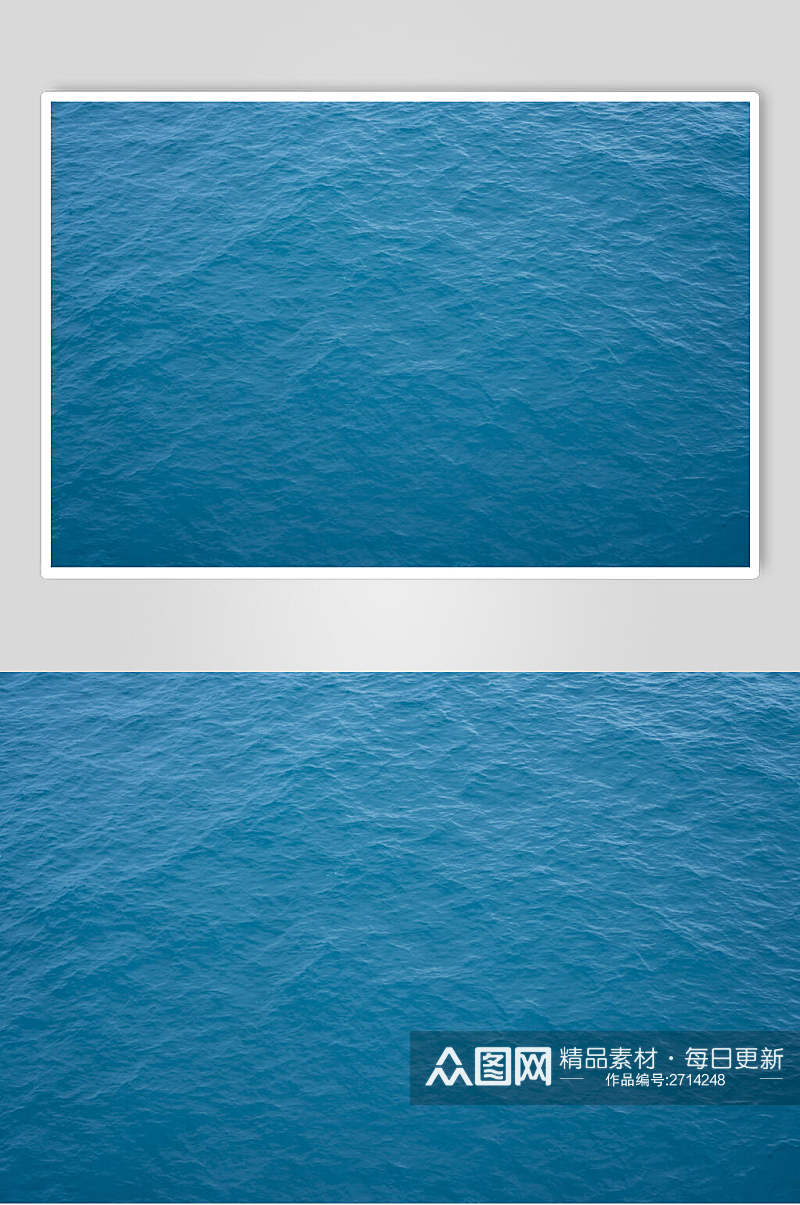 简洁蓝色海边风景图片素材