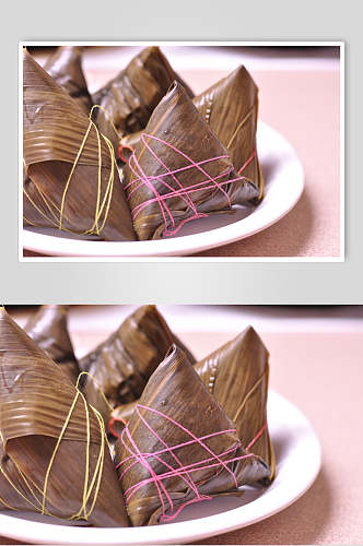 传统三角食品粽子摄影图片