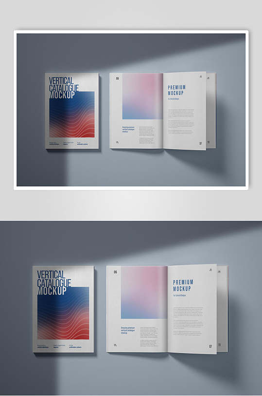 精致书本杂志样机-众图网