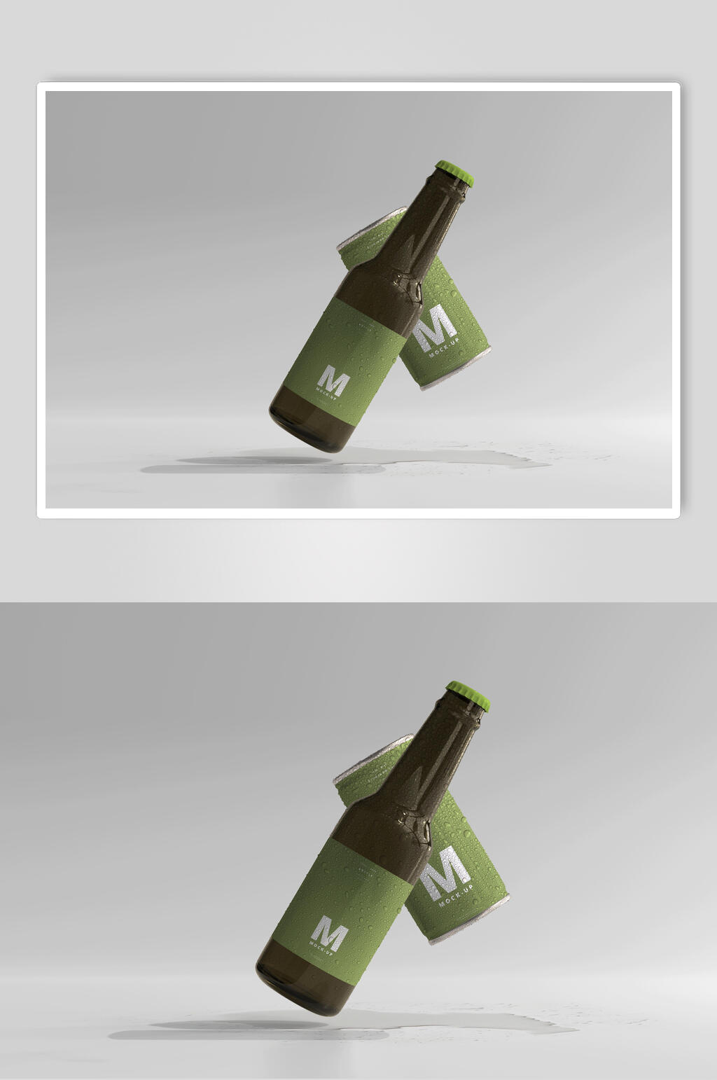 小众设计啤酒瓶样机素材
