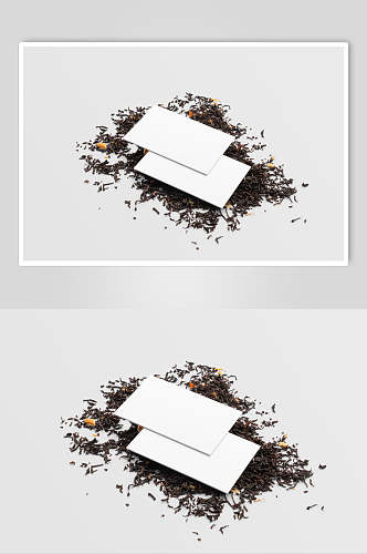 个性大气卡纸棕色茶叶品牌包装VI样机