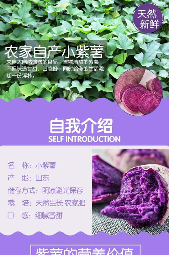 农家紫薯电商食品详情页