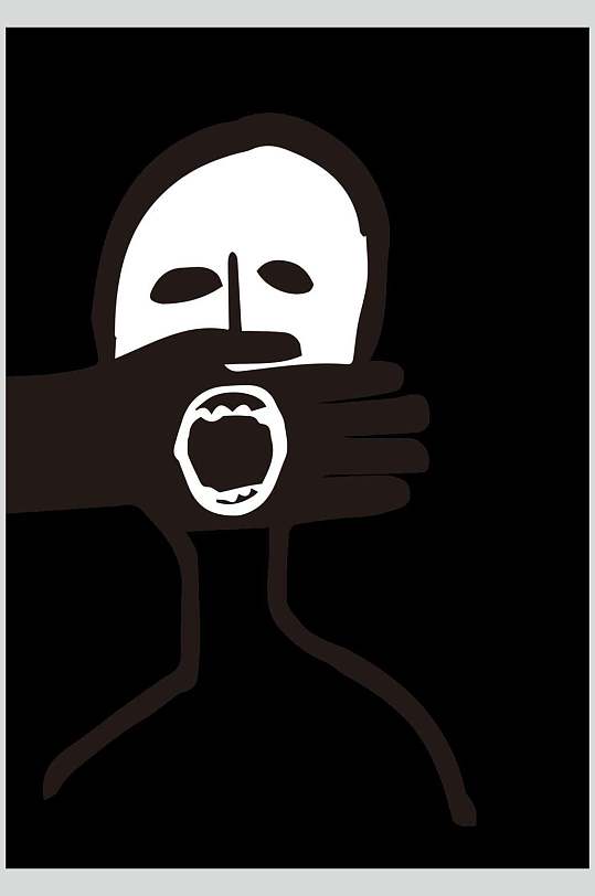 黑白手绘海报图片-黑白手绘海报设计素材-黑白手绘海报模板下载