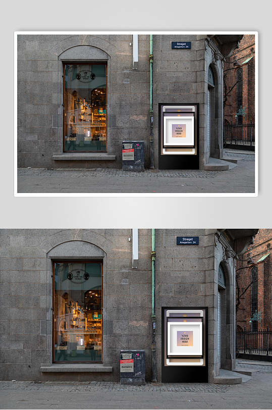 门口海报样机图片-门口海报样机设计素材-门口海报样机模板下载