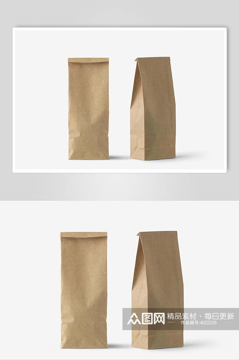 袋子黄色大气创意清新品牌包装样机素材