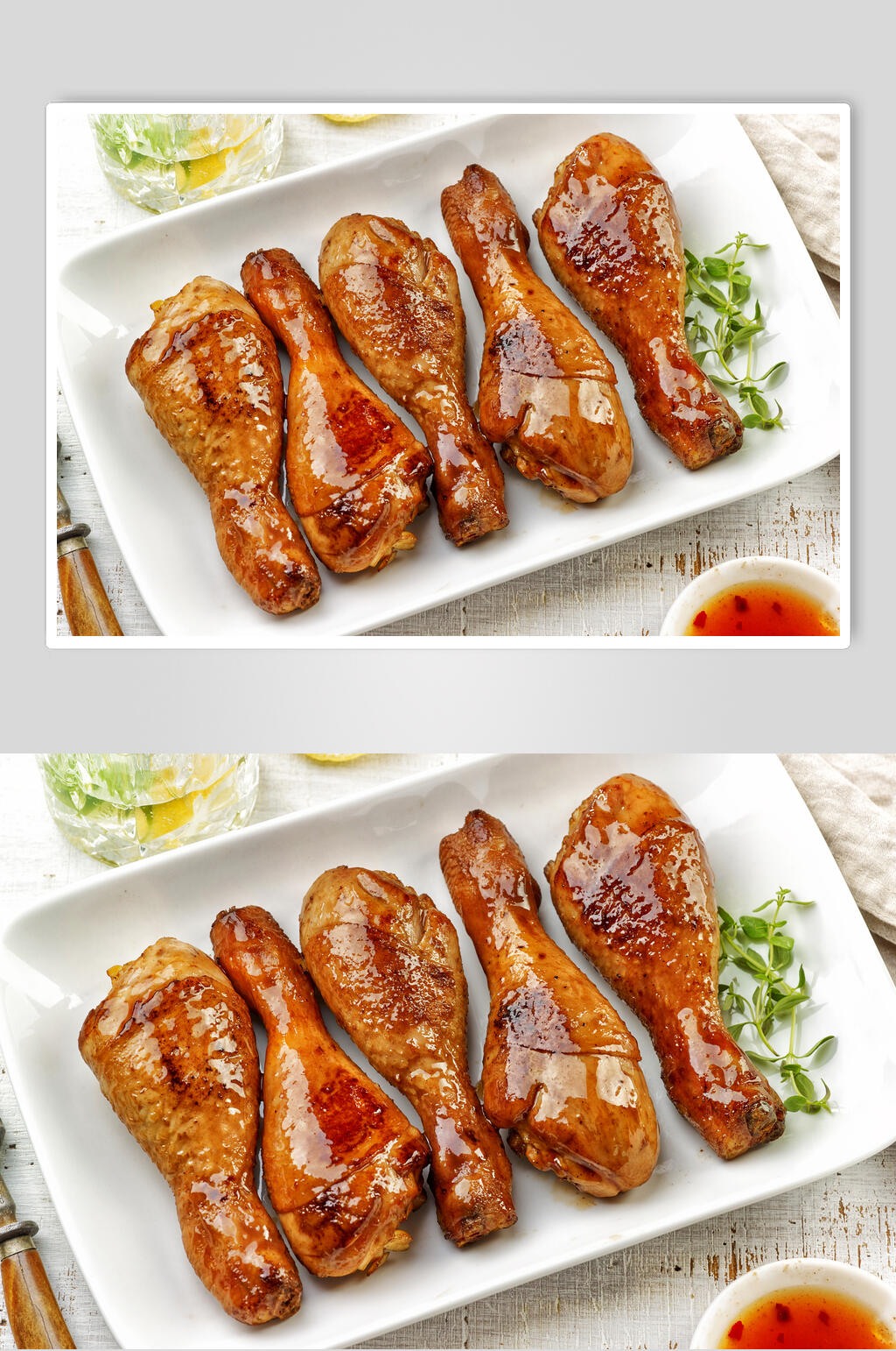 飘香鸡腿烤肉牛排美食食物摄影图片素材