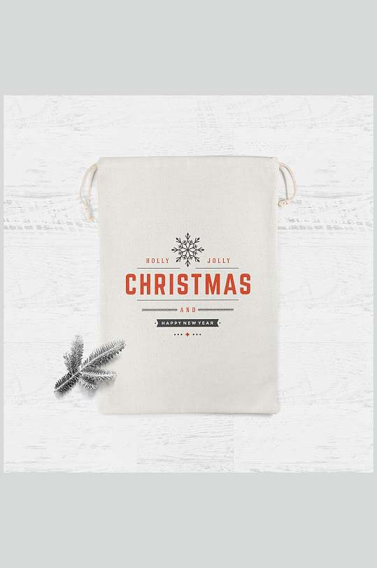 束口袋贴图帆布袋样机