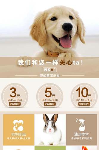 狗狗宠物用品电商首页