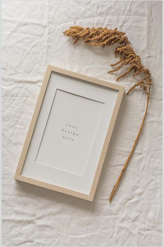 木质边框相框样机-众图网