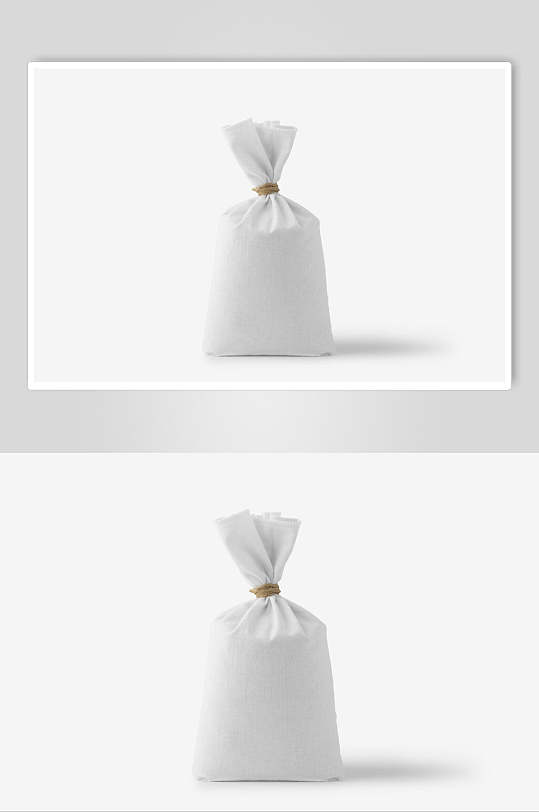 品牌纯白色米袋包装样机