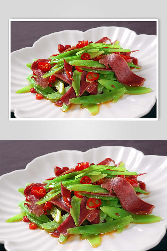 湘菜香炒腊猪舌美食图片