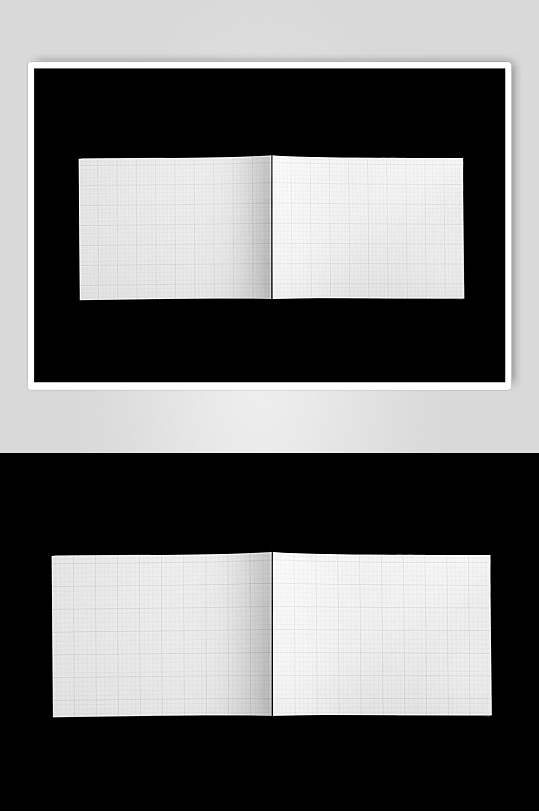 长款方格纸笔记本本子画册样机