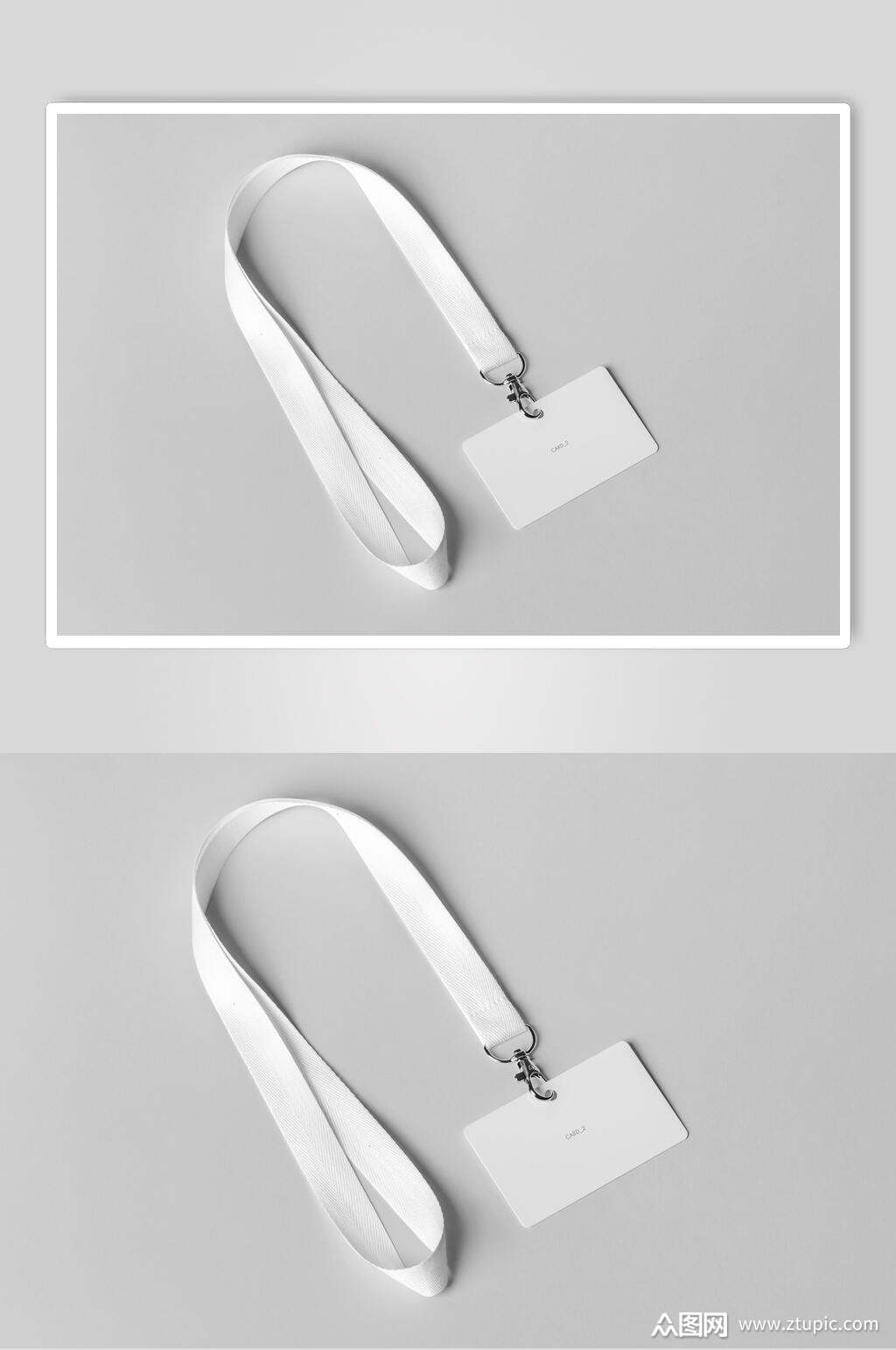 白色工作证胸牌样机模板下载-编号4054885-众图网