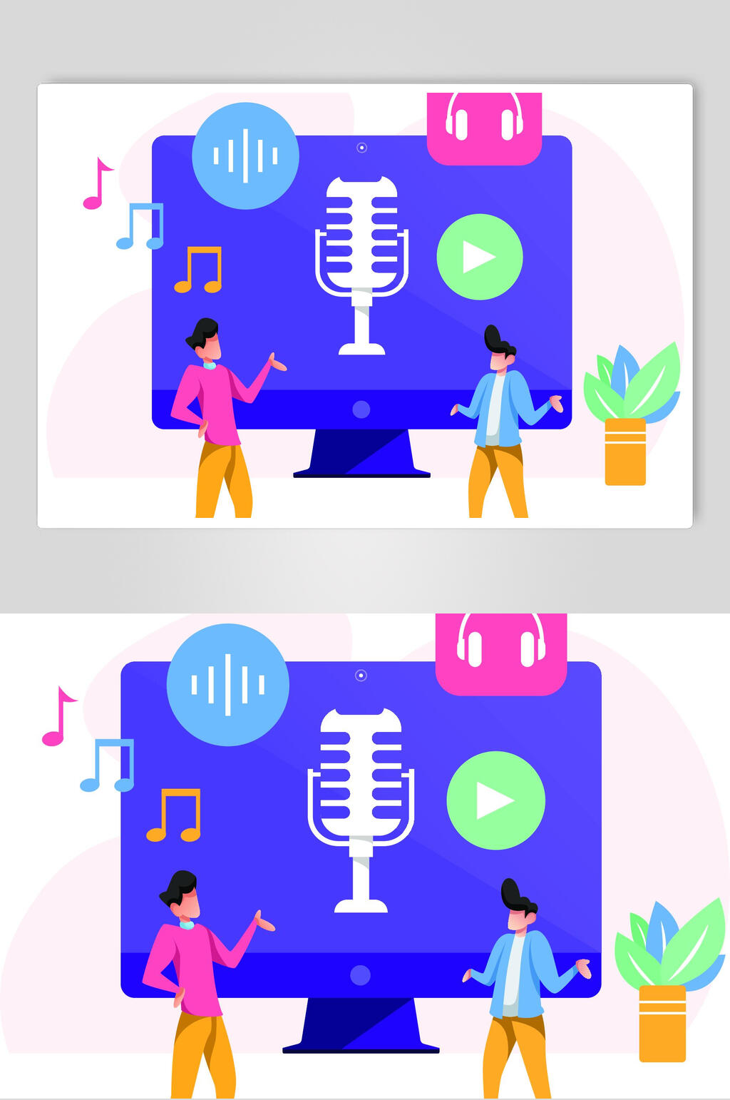 音乐生活交流矢量素材素材