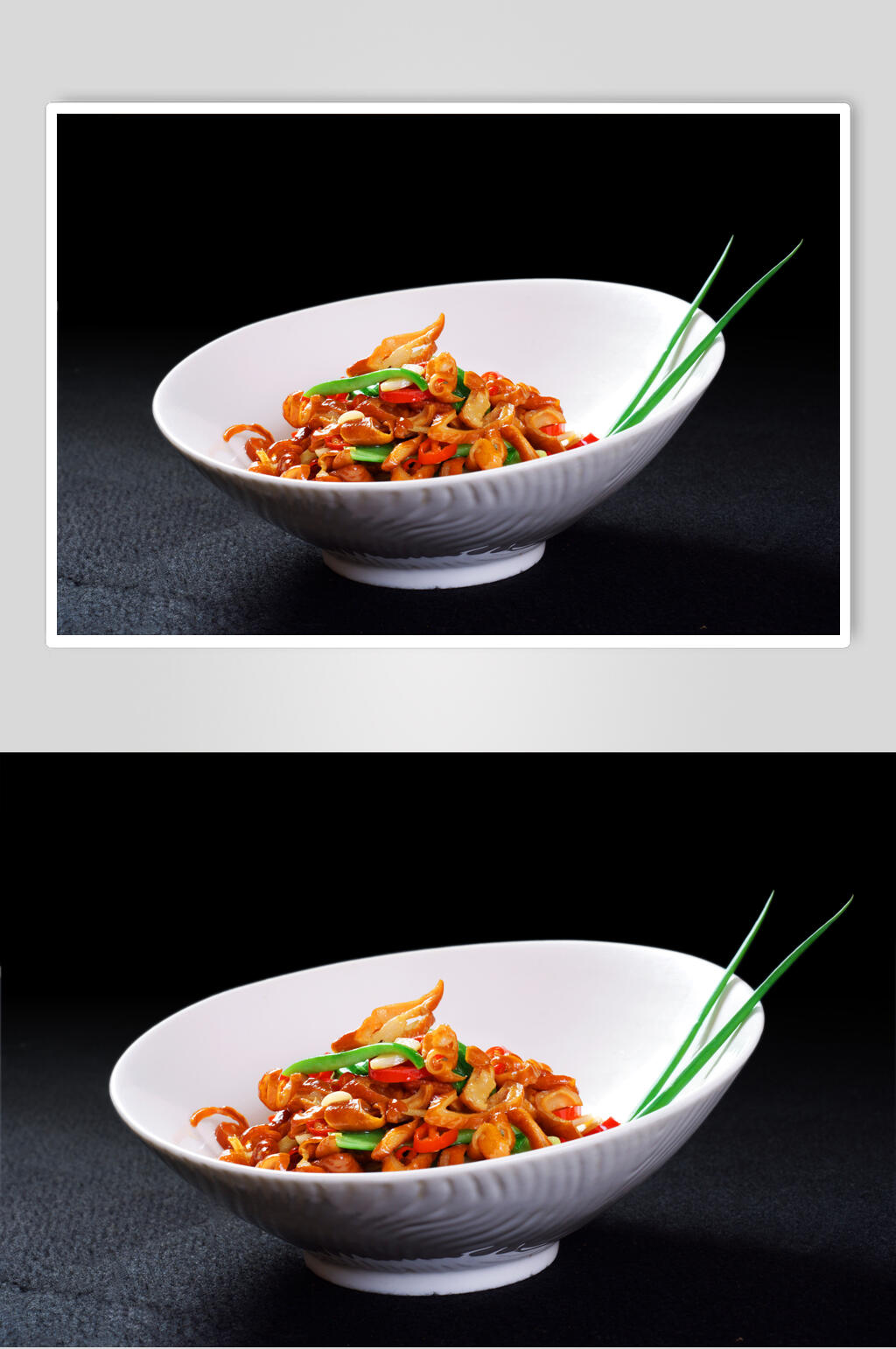 摆盘湘黄瓜皮炒腊肠美食图片素材
