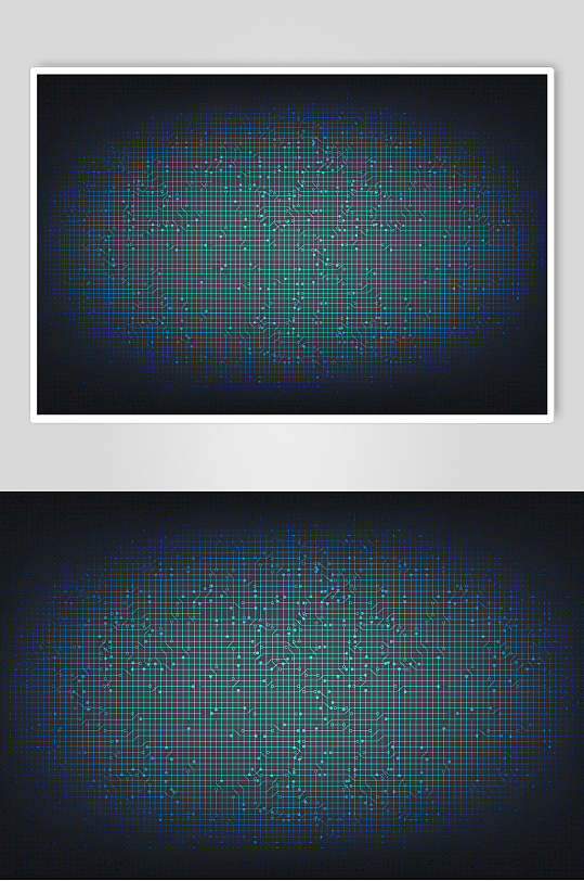 线条高端大气黑绿炫彩渐变光效素材