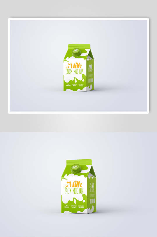 鲜奶盒牛奶包装盒样机