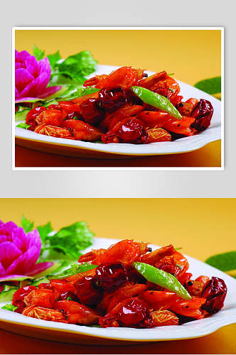 关中红袍虾美食图片