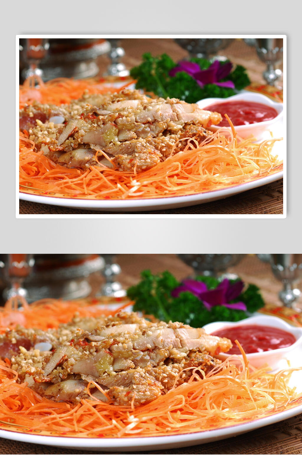 香辣鸡排美食图片素材