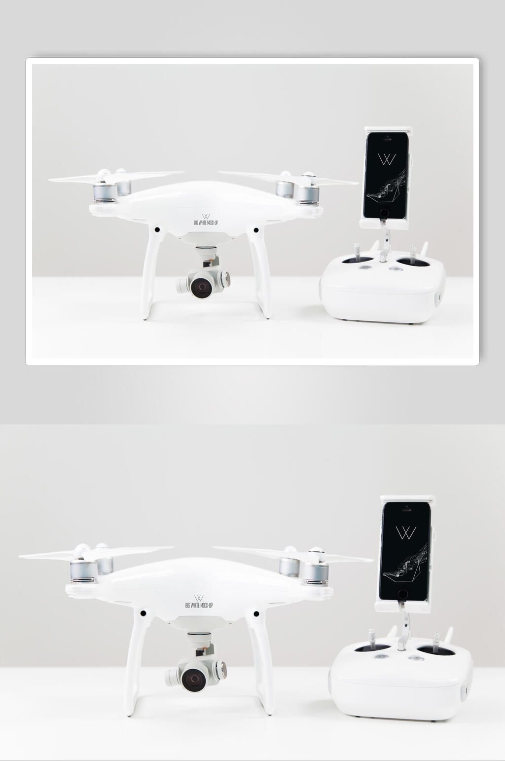 大气简约白色品牌VI样机素材