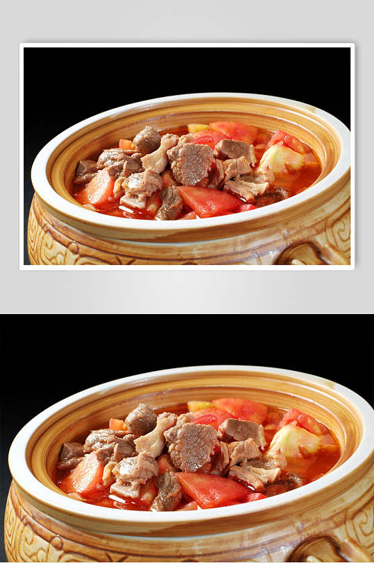 番茄牛肉美食图片