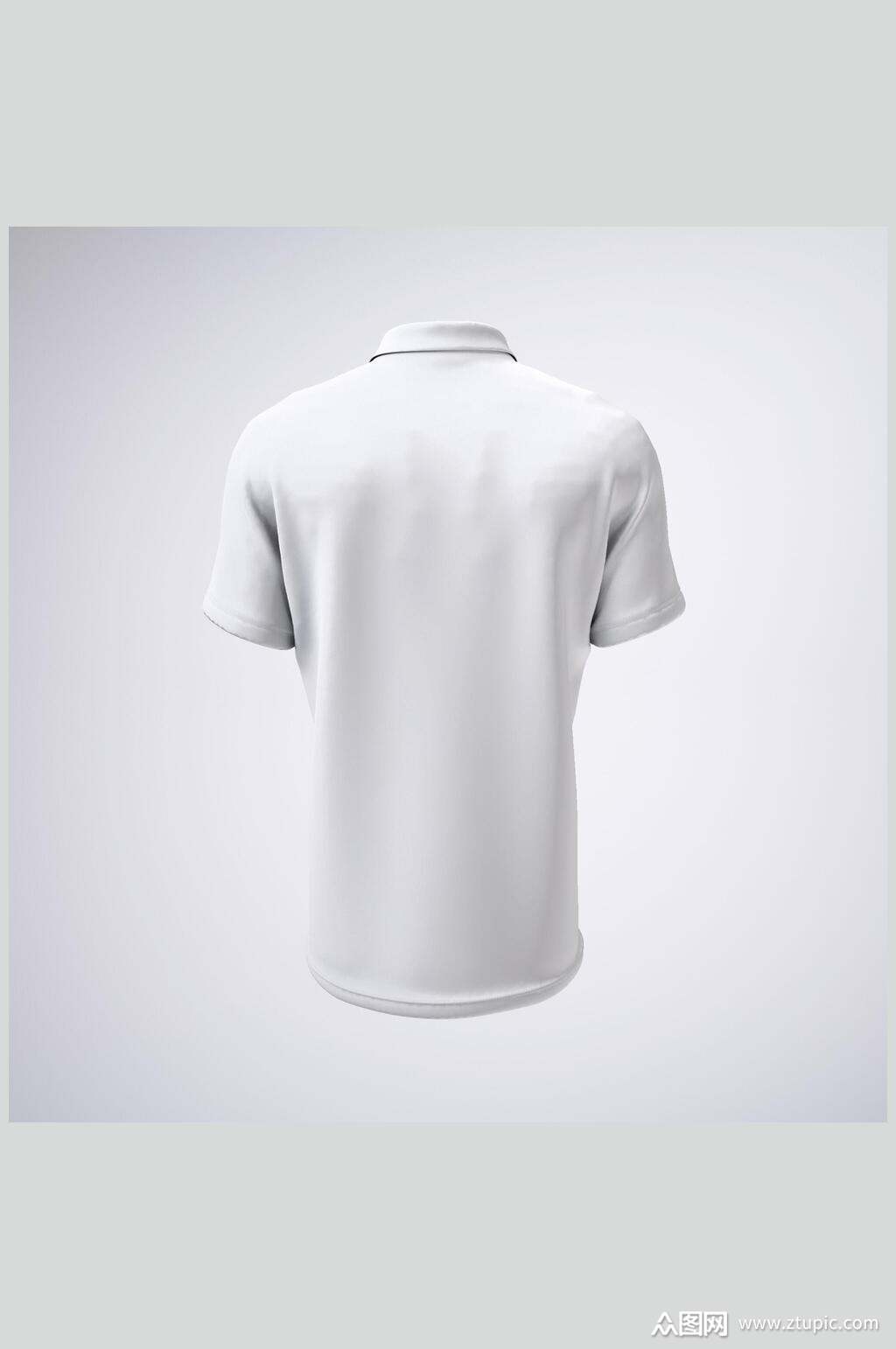 背面polo衫衣服样机素材