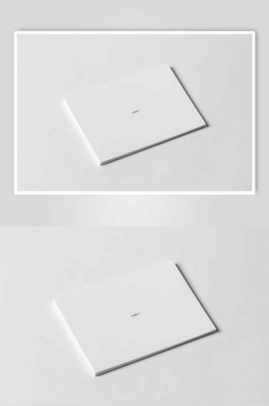 极简白色名信片样机