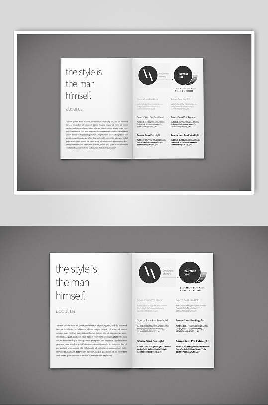 创意画册书籍封面装帧册子样机-众图网