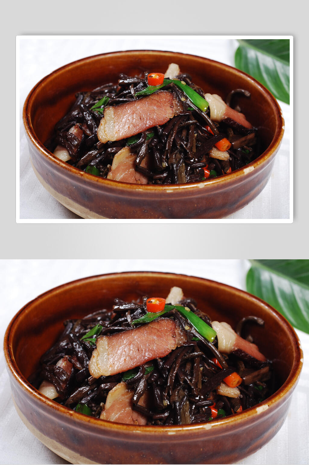 蕨菜炒腊肉美食图片素材