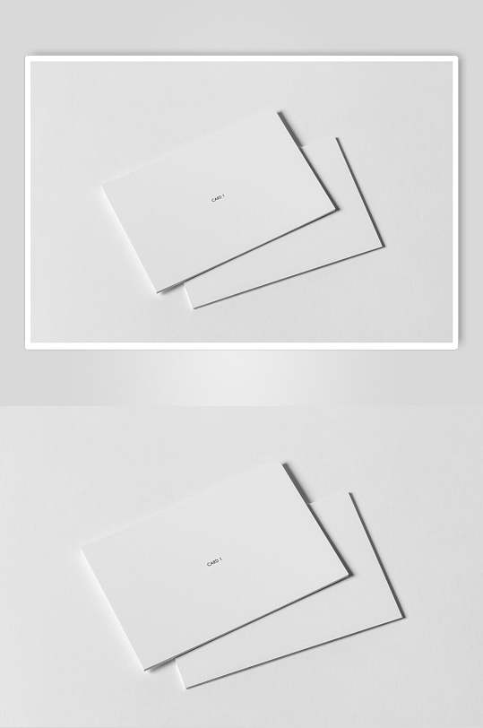 白色名信片样机